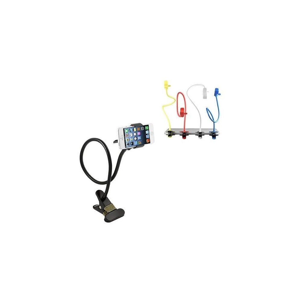 Trade Shop - Porta Cellulare Universale Flessibile Letto Da Tavolo Per Auto Sedia Supporto -