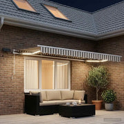 Tenda retrattile Grigio chiaro e bianco 300 x 250 cm 3425835