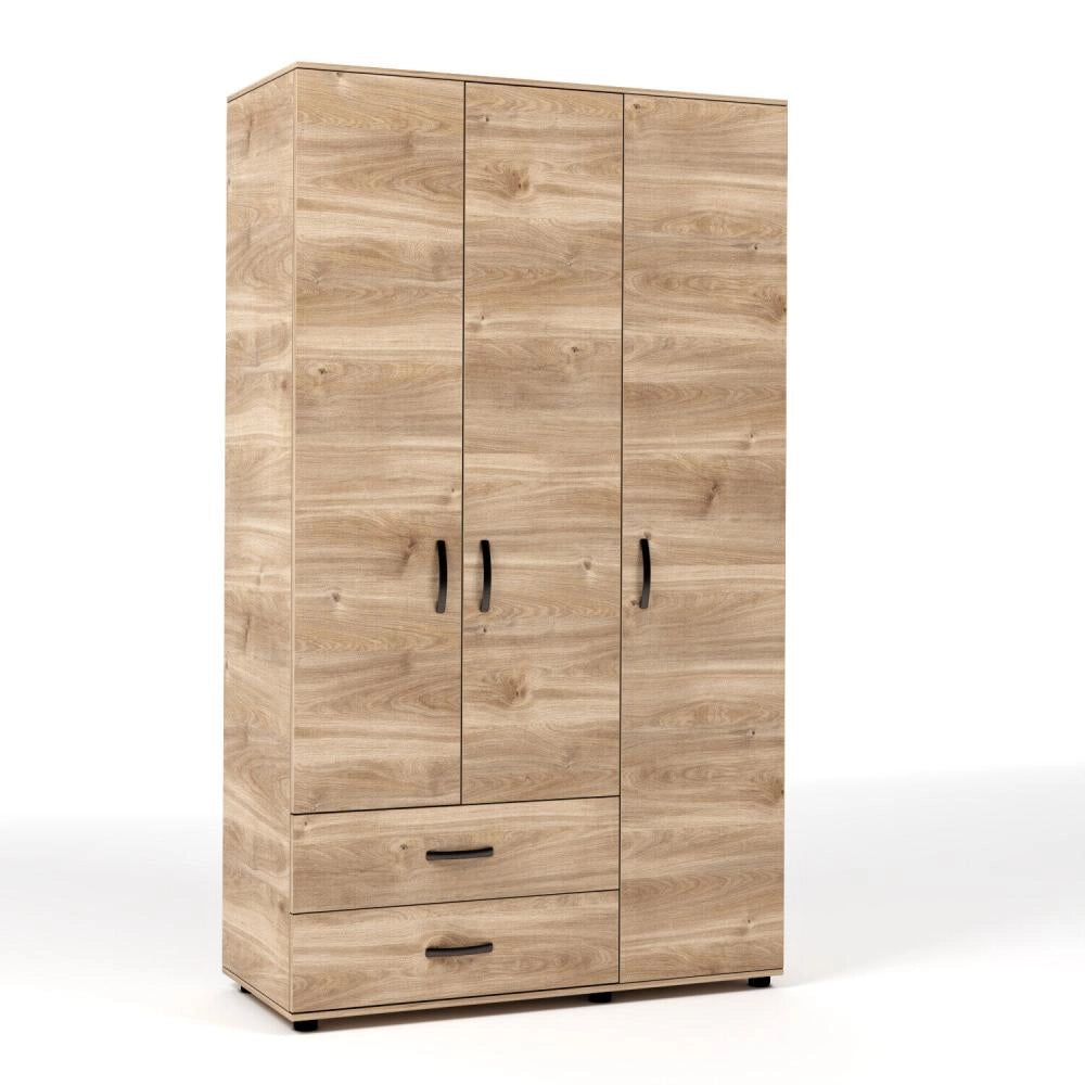 Kit Armadio 3 Ante con 2 Cassetti cm. 120x52x205H