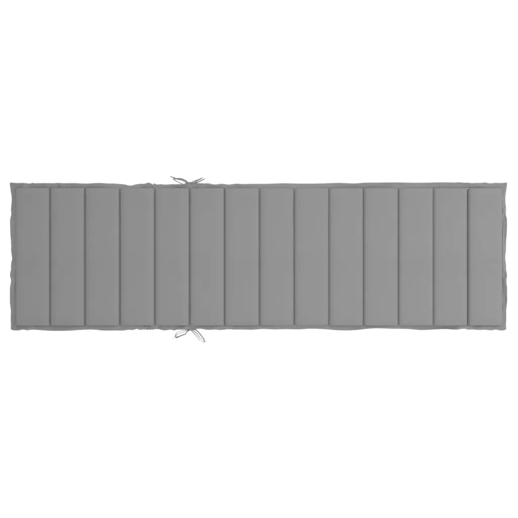 Cuscino per Lettino Grigio 200x50x3 cm in Tessuto Oxford 314189