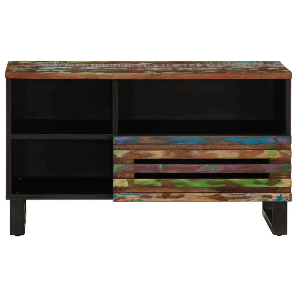 Mobile Porta TV 80x34x46 cm in Legno Massello di Acacia