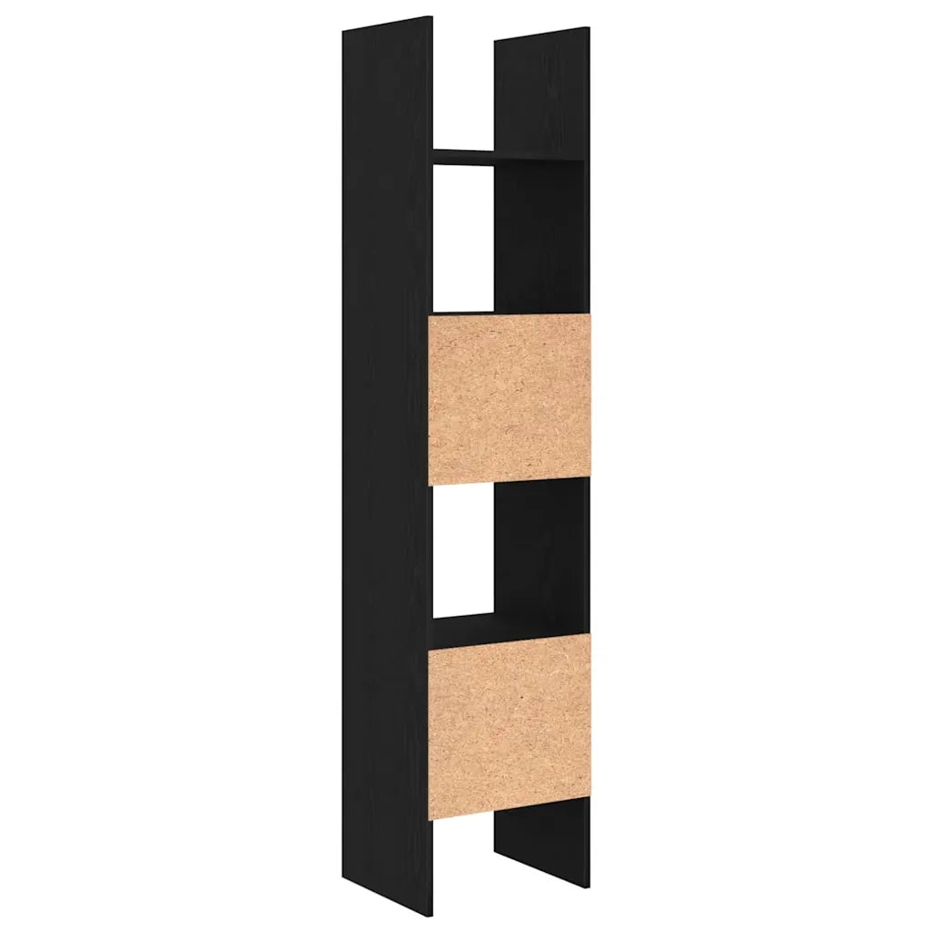vidaXL Armadio per Libri Rovere nero 40 x 35 x 180 cm