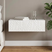 Tavolino da Parete Laterale Bianco Lucido 87,5 x 34,5 x 17 cm 898839