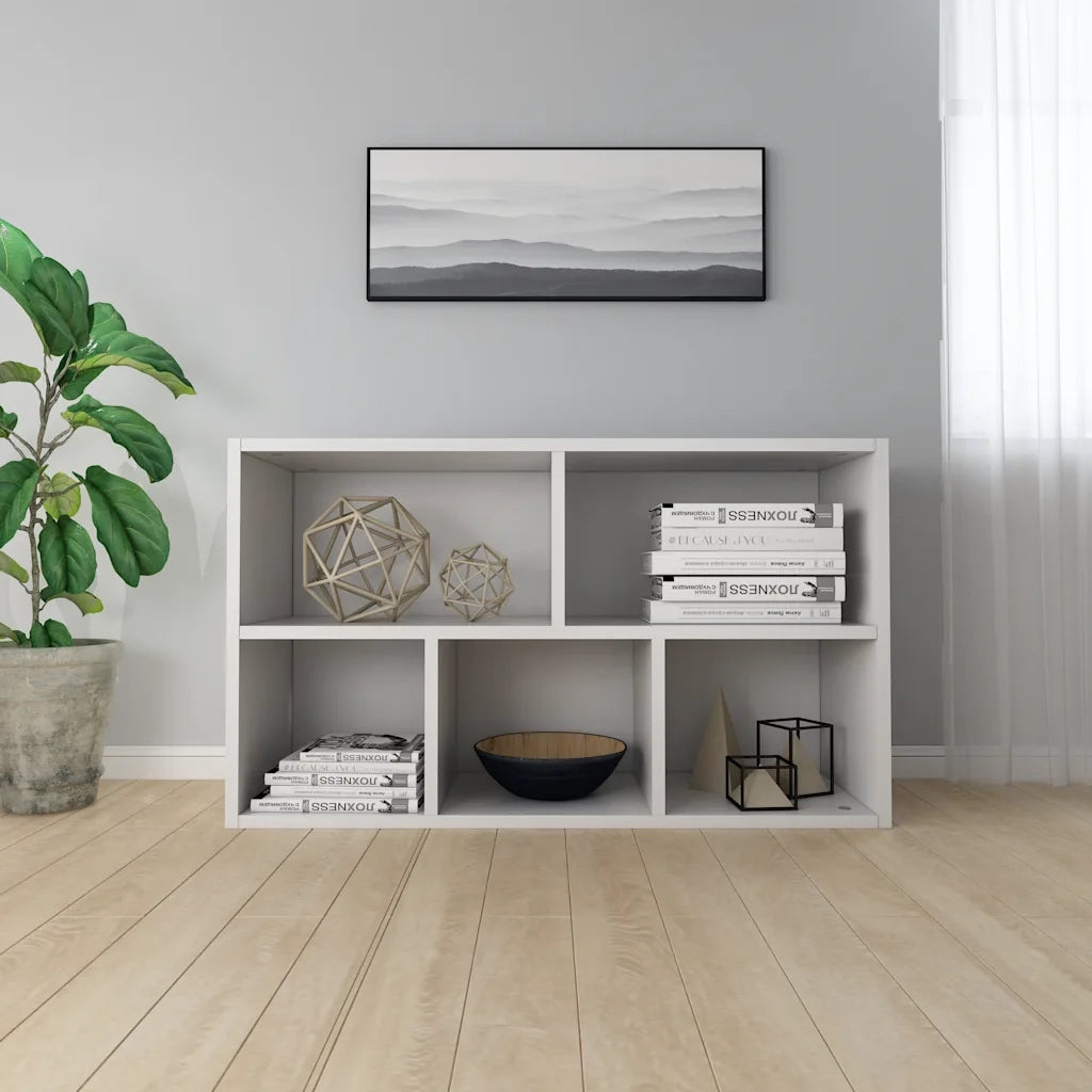 Libreria/Credenza Bianca 50x25x80 cm in Legno Multistrato 800162