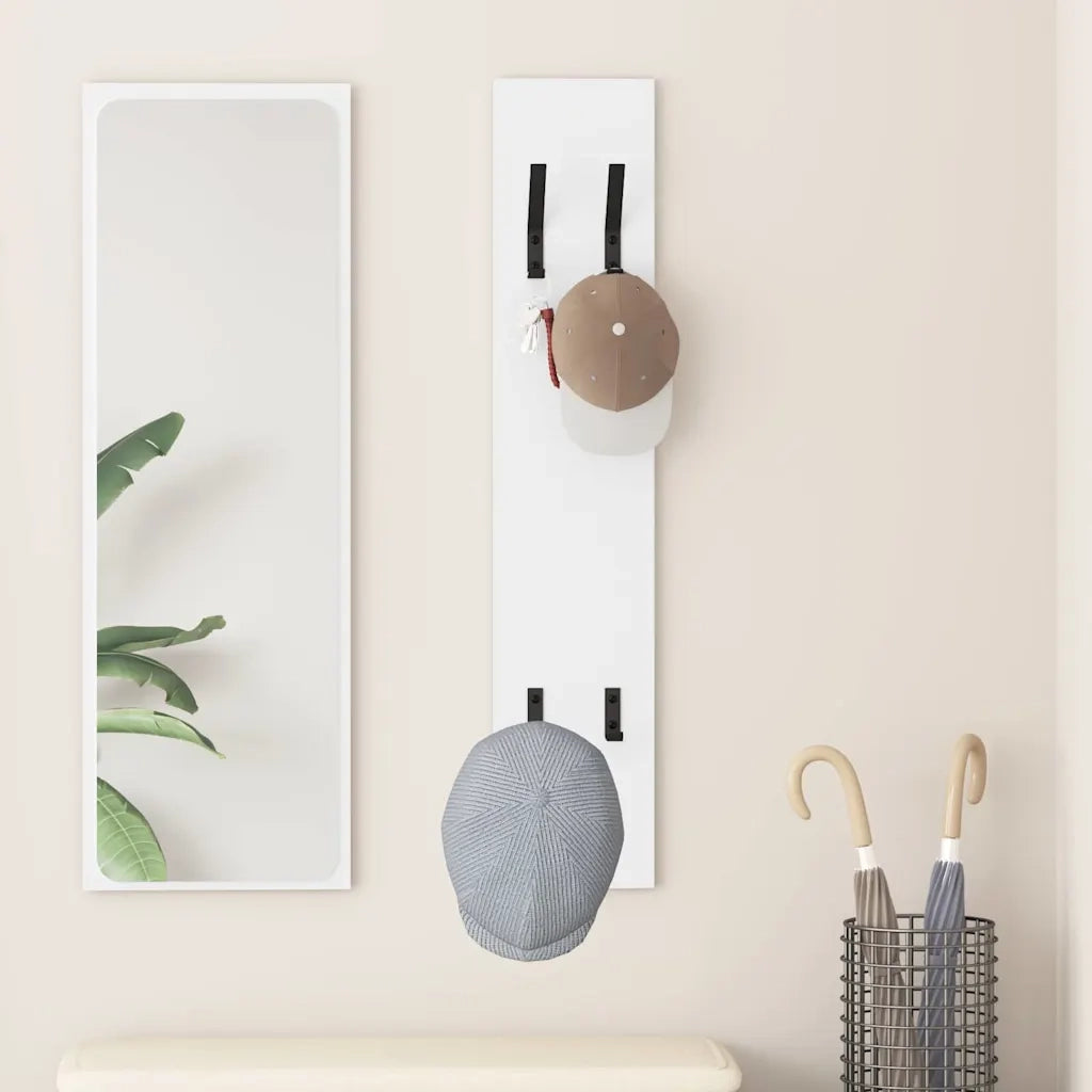 Appendiabiti a muro A parete Bianco 20 x 1,5 x 100 cm 874459