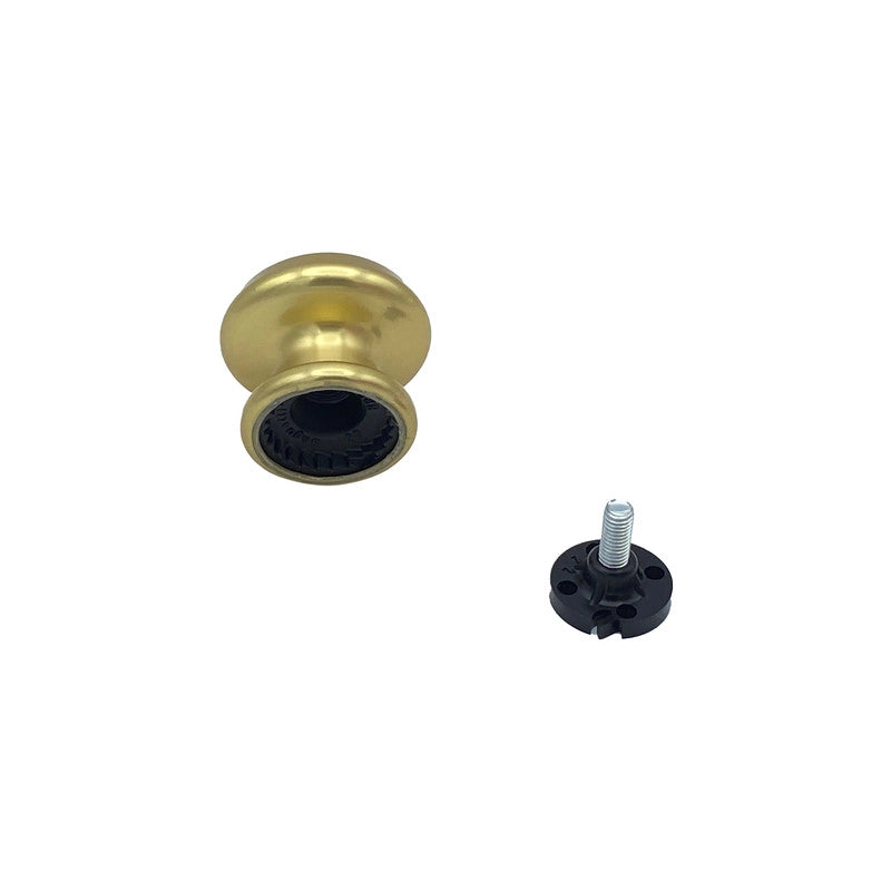Pomolo fisso per porta SAGUATTI 166/60BB in alluminio oro lucido