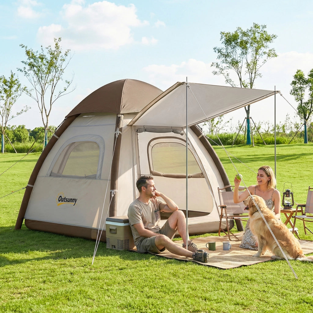 Tenda Gonfiabile 3 Persone ¨C zephmum ¨C 3 posti, verde, con pompa