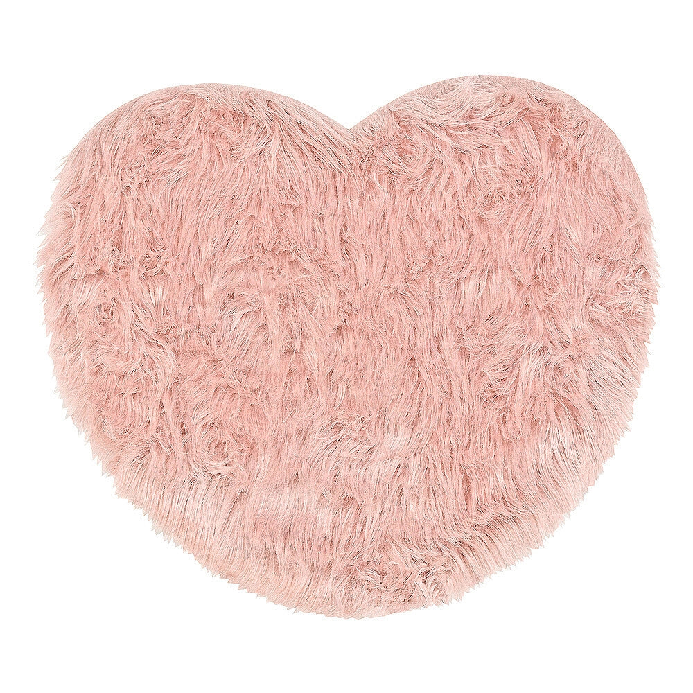 Tappeto Bagno Camera Cuore Rosa Scendiletto Pelo Lungo Shaggy Doccia Antiscivolo
