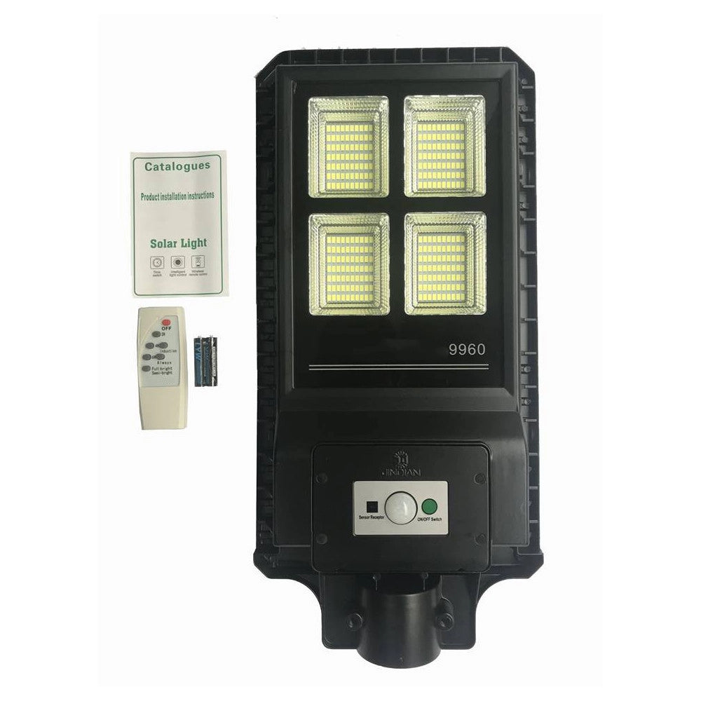 Trade Shop - Lampione Stradale Con Telecomando Led 60 W Pannello Solare Fotovoltaico 280 Led -