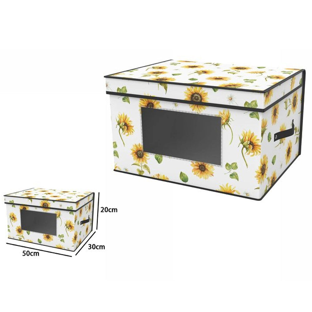 Trade Shop - Box Scatola Salvaspazio Armadio Contenitore Porta Oggetti Organizer 50x30x20 -