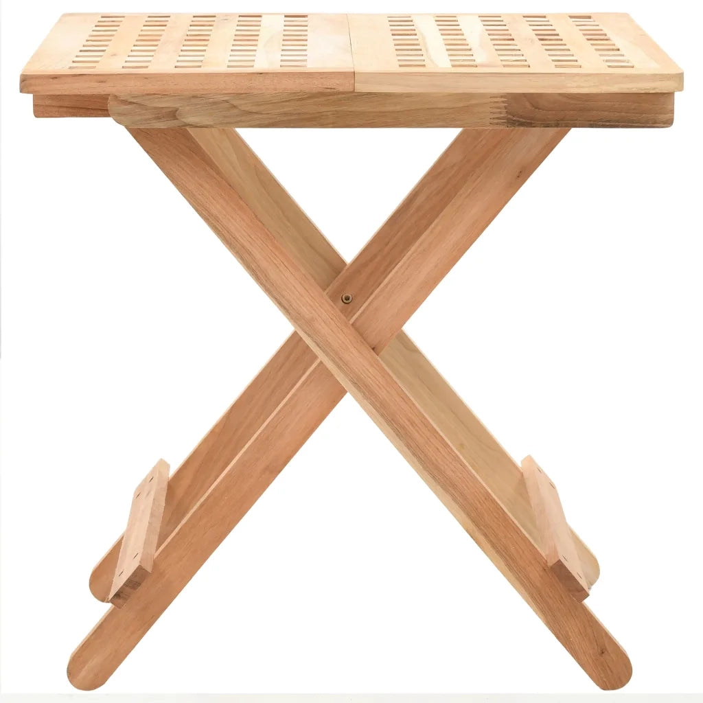 Tavolo Pieghevole in Legno di Noce 50x50x49 cm 247105