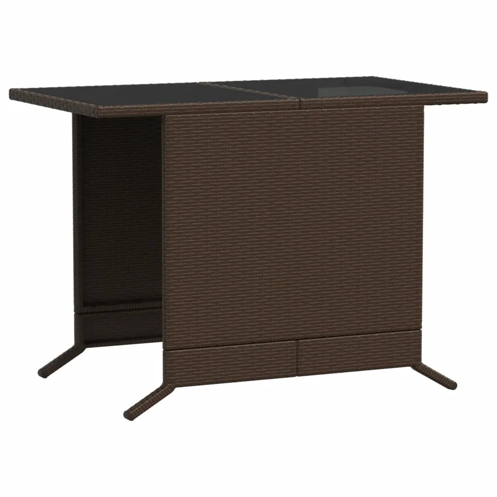 Set Bistr¨° 3 pz | Set Salotto da Giardino con Cuscini Marrone in Polyrattan