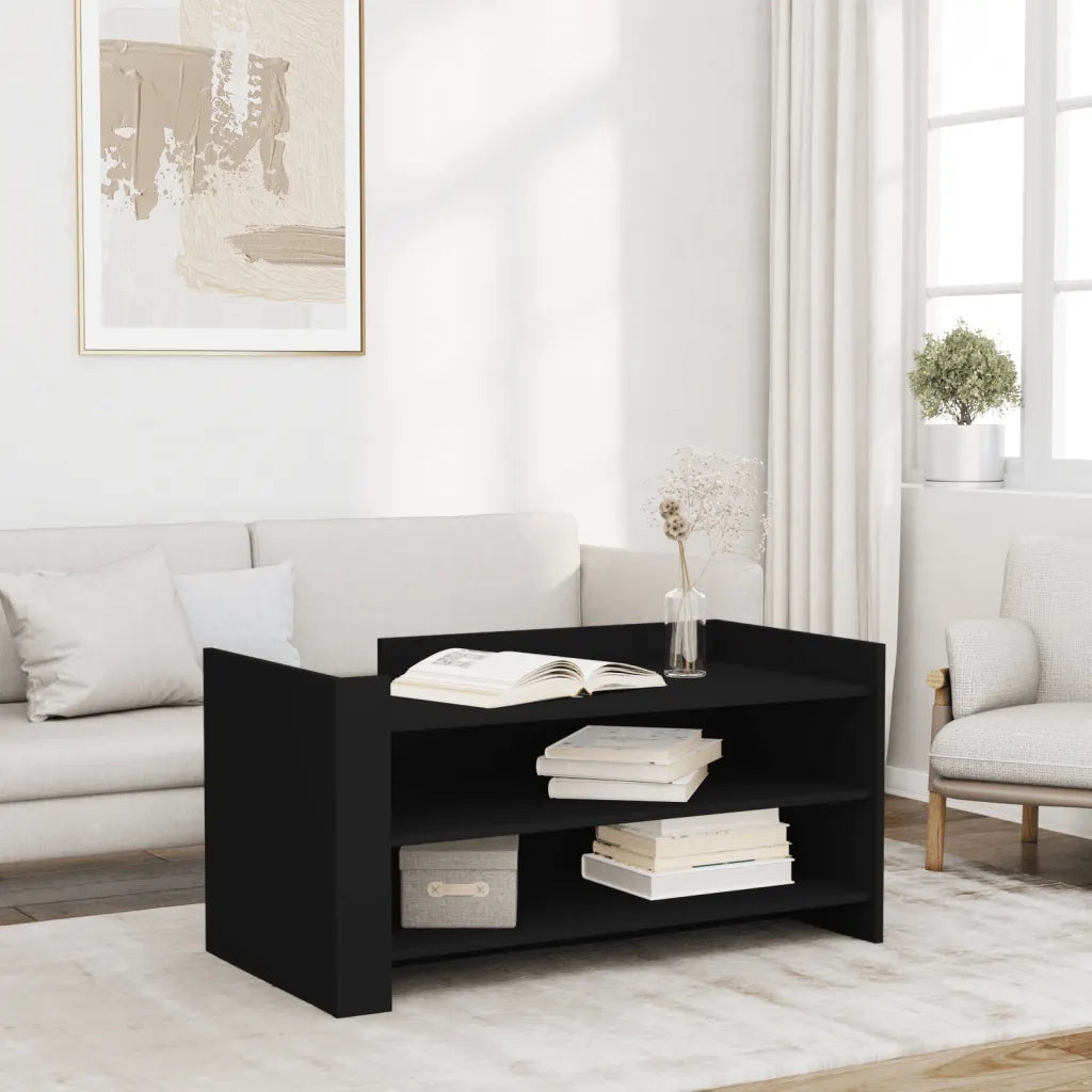 Tavolino da salotto | Tavolino da caff¨¨ | Tavolino da Soggiorno Nero 100x50x50 cm Legno Multistrato