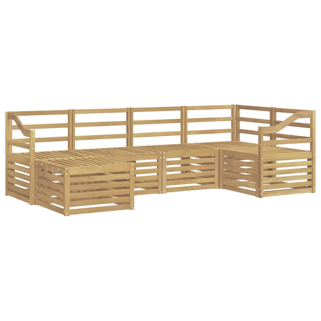 Set di divani da esterno 6 pcs Bianco Poliestere 3392129