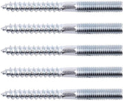 M8 x 80 mm viti a espansione - Connettore per legno - Ideale per gambe di mobili - 5 pezzi - Adatto per lavorazione del legno - Resistenti e duraturi