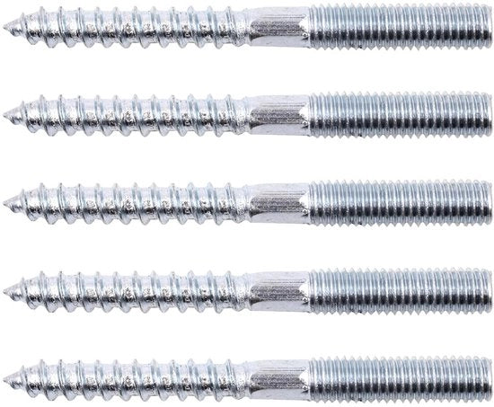 M8 x 80 mm viti a espansione - Connettore per legno - Ideale per gambe di mobili - 5 pezzi - Adatto per lavorazione del legno - Resistenti e duraturi