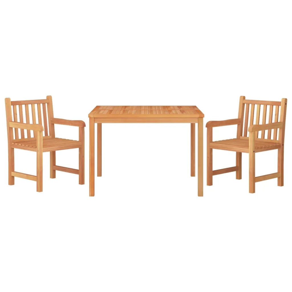 Set da Pranzo per Giardino 3 pz in Legno Massello di Teak 3157146