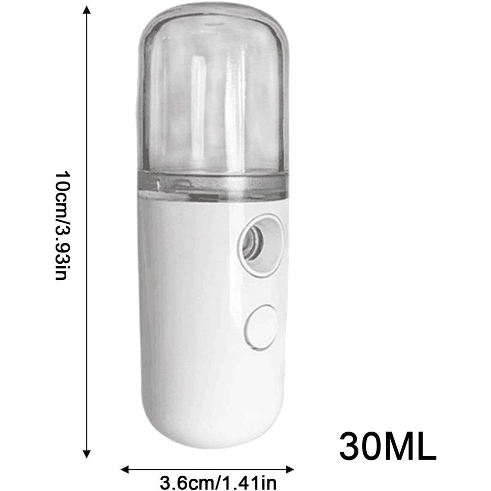 Trade Shop - Nano Spray Idratante Umidificatore Facciale Vaporizzatore Viso Tasca Viaggio Cordless -