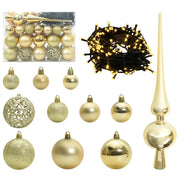 Set di Palle di Natale con 150 LED 61 pz Oro Plastica CFW1644968