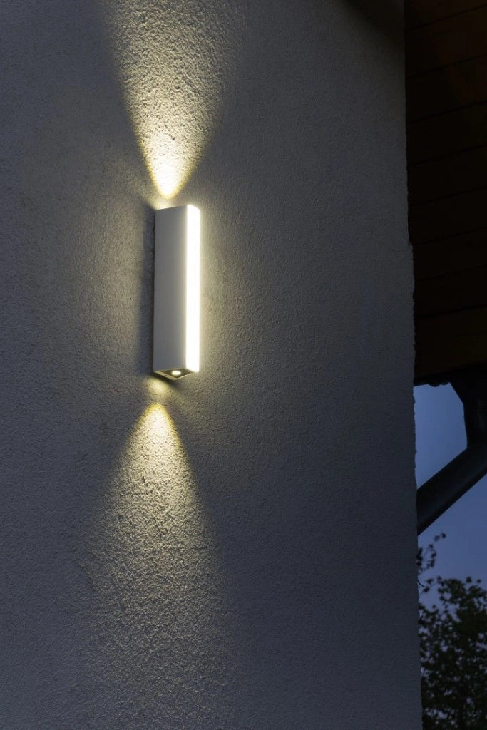 Applique esterna SU-MA Tin M1401W LED 2x5W bianca IP54