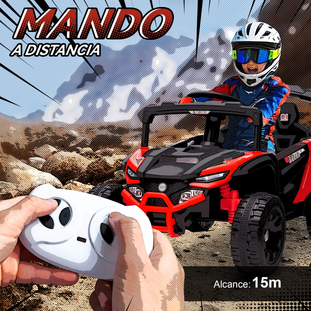 Auto elettrica per bambini 12V con telecomando 2.4G ¨C zephmum ¨C Rosso