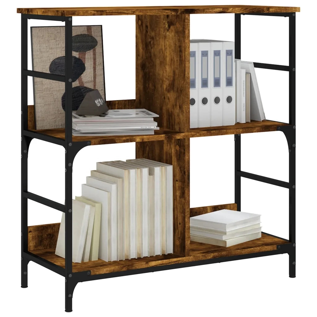 Libreria Rovere Fumo 78,5x33x82 cm in Legno Multistratocod mxl 107025