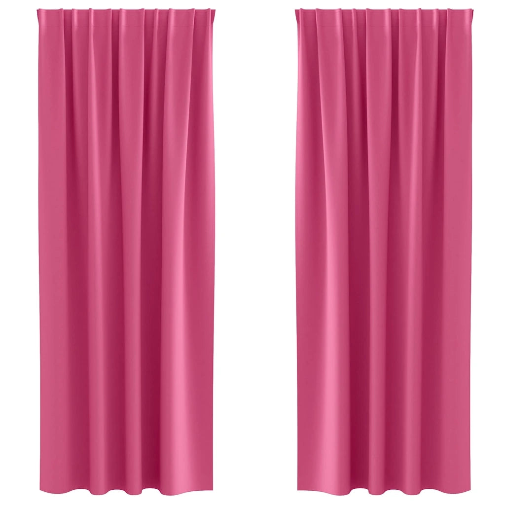 Tende Blackout con Anelli 2 pcs Rosa Vivo 260 x 140 cm 4107517
