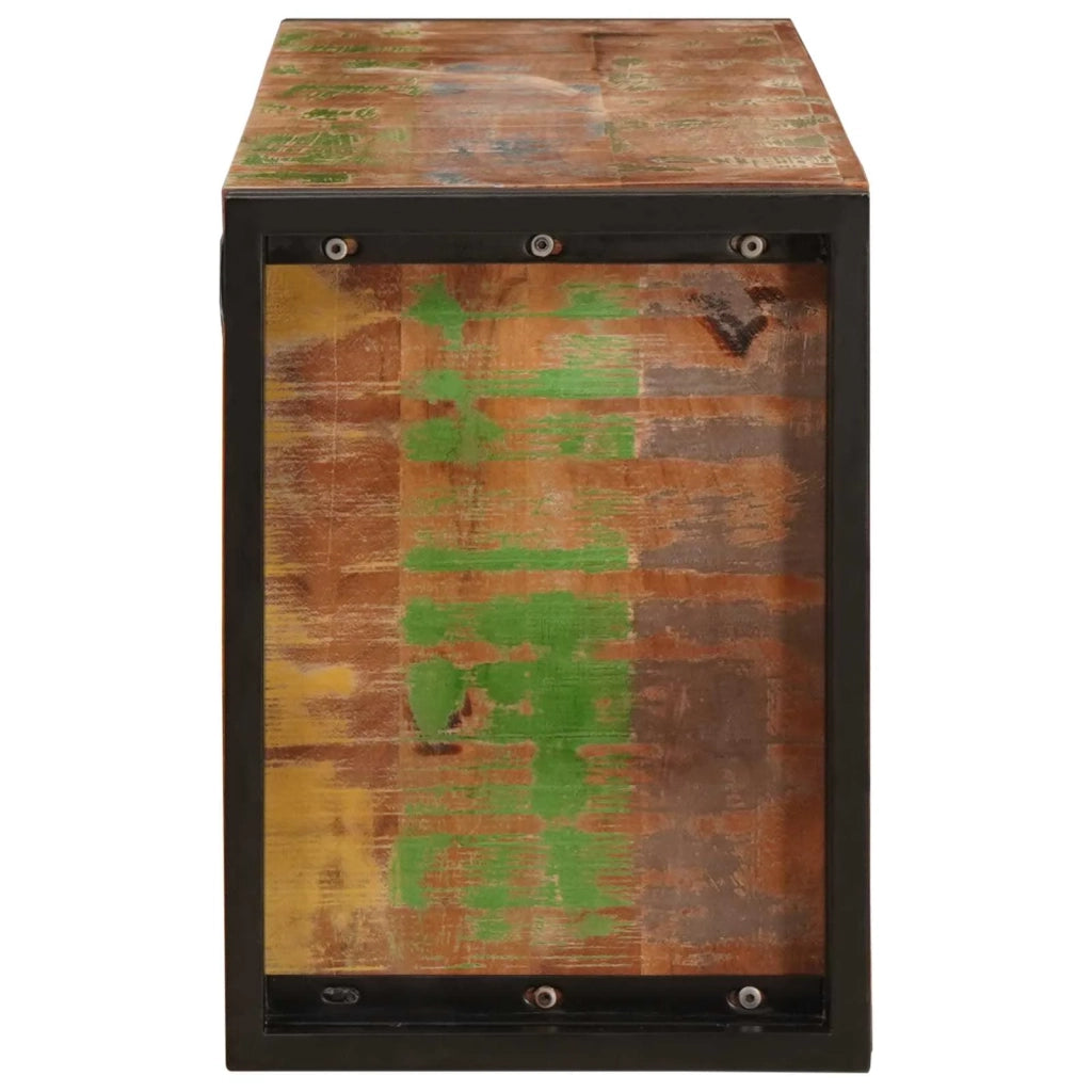 Portabottiglie 120 x 45 x 33 cm Legno massello riciclato