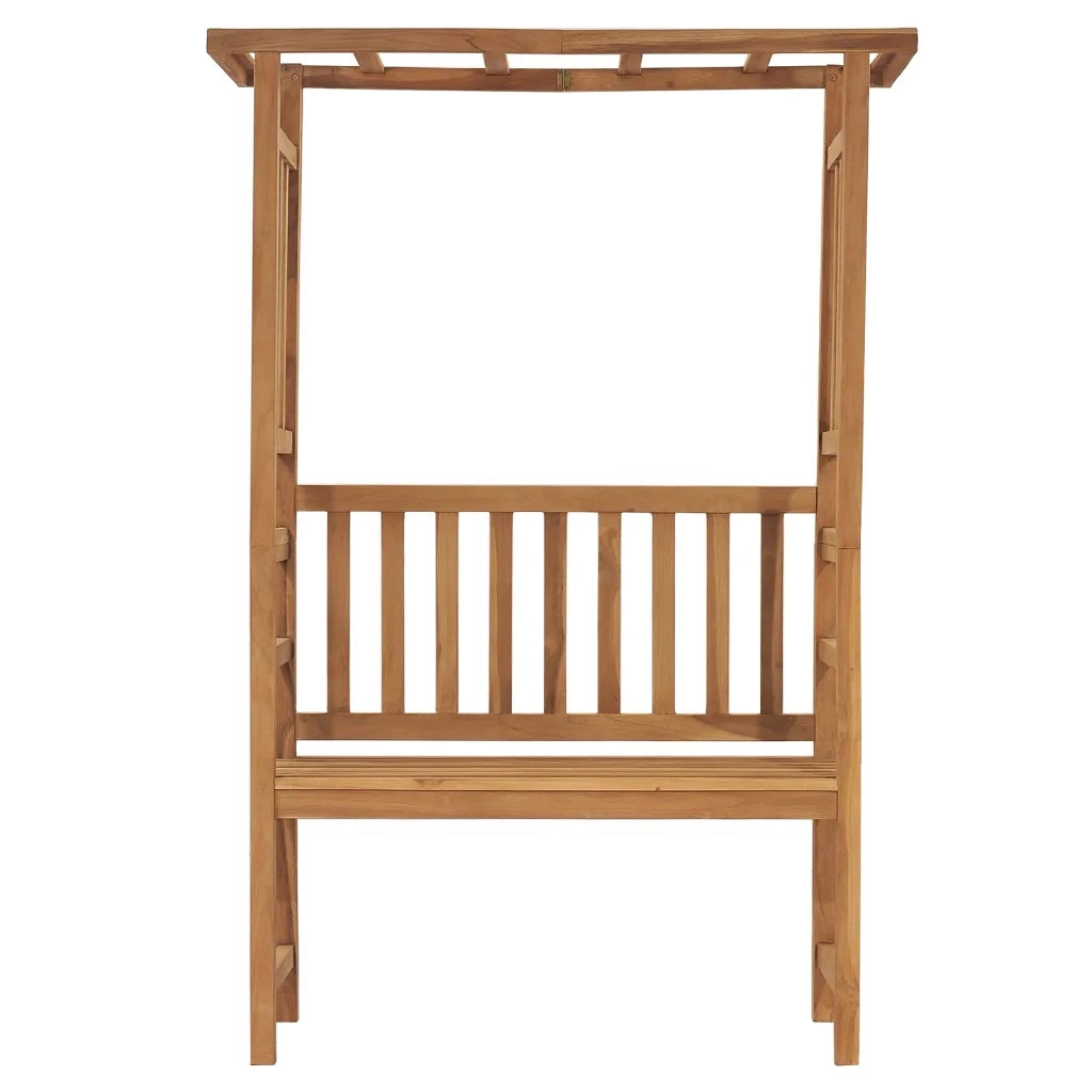 Panca da Giardino con Pergolato 115 cm Legno Massello di Teak 316170