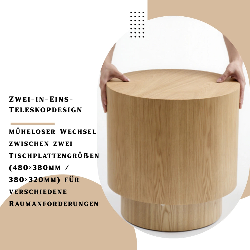 Set di tavolini nidificanti in MDF color naturale
