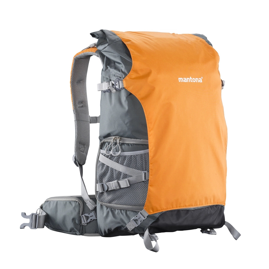 Mantona elementsPro 50 Zaino per fotocamera - Zaino professionale per fotocamera outdoor con scomparti interni personalizzabili, ampio spazio per 2 fotocamere e accessori, laptop fino a 15 pollici