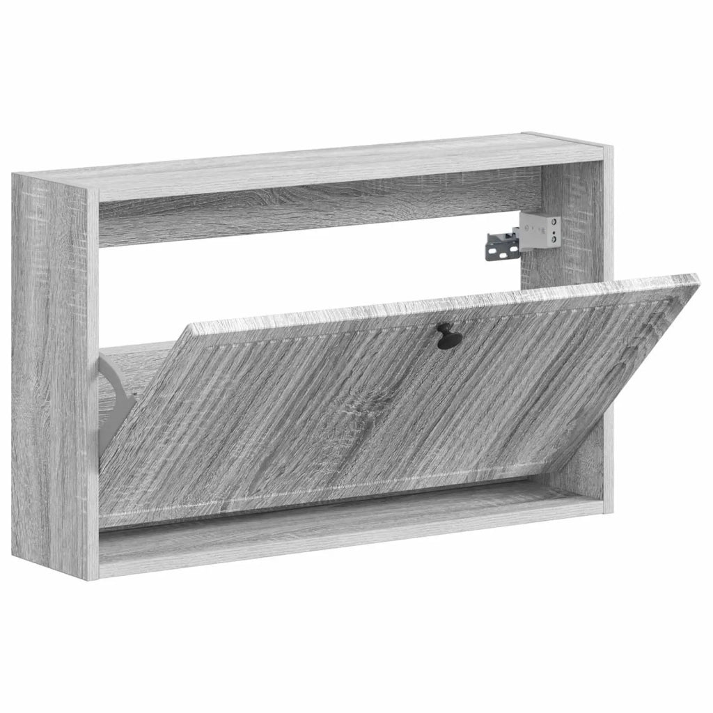Mobiletto per Scarpe da Muro EDE 71 x 17 x 43 cm Sonoma grigio 895971