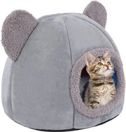 Grotto per gatti in peluche - autoisolante e ecocompatibile - pieghevole e confortevole - lavabile in lavatrice - ideale per gatti e gattini