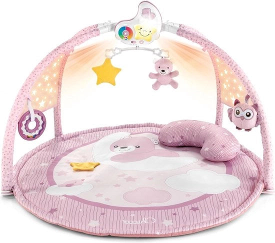 Pannello di gioco 3in1 per bambini - Coperta elettronica con proiettore stellare e luce notturna - Musica rilassante e arco da gioco - Giocattolo per bambini da 0+