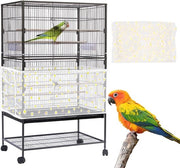 Casa per Gabbia di Uccello Adattabile con Filtro per Beccucci per Pappagalli e Pappagallini - Tessuto Nylon Leggero e Respirante