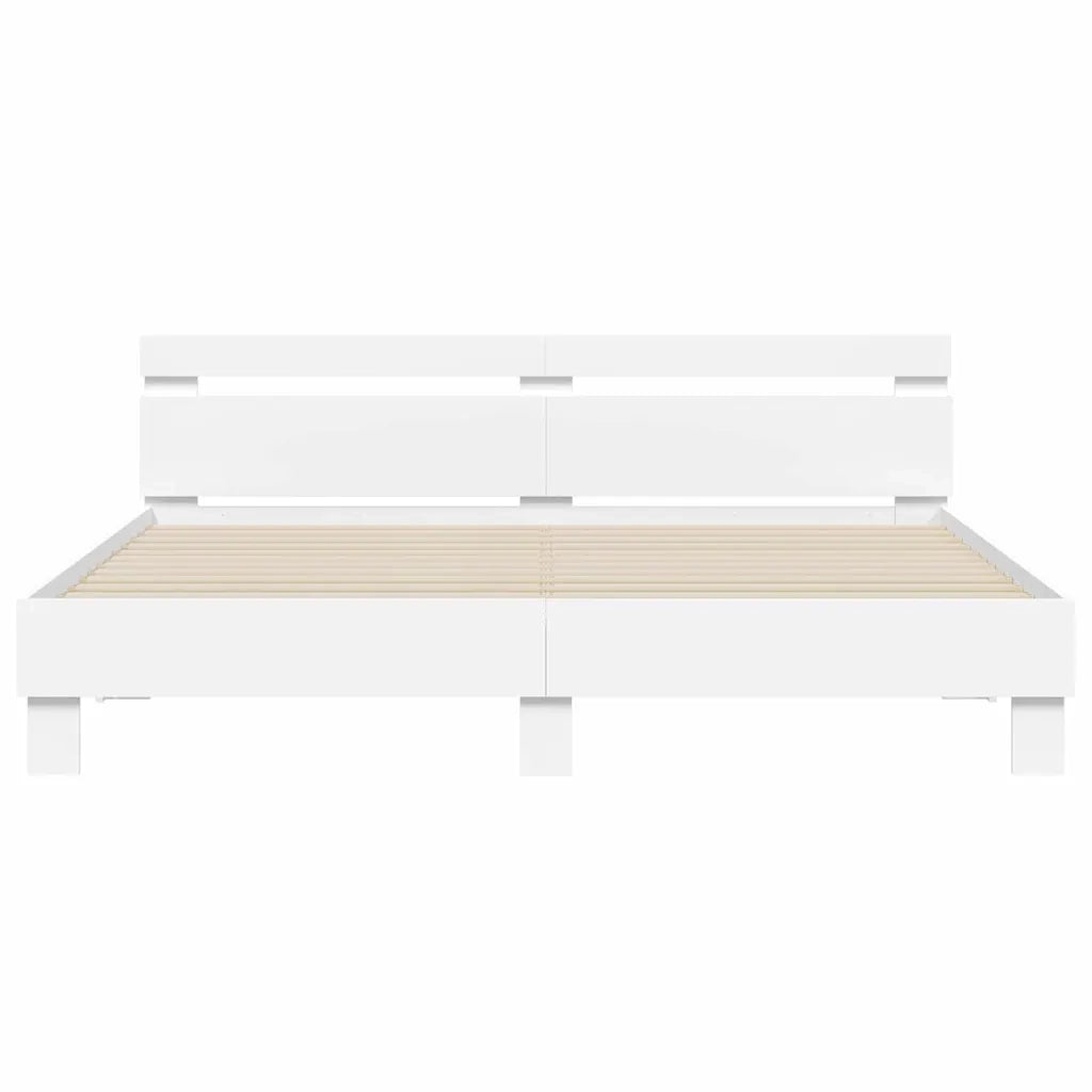 Struttura del letto Bianco 193 x 203 cm Legno multistrato 3402853