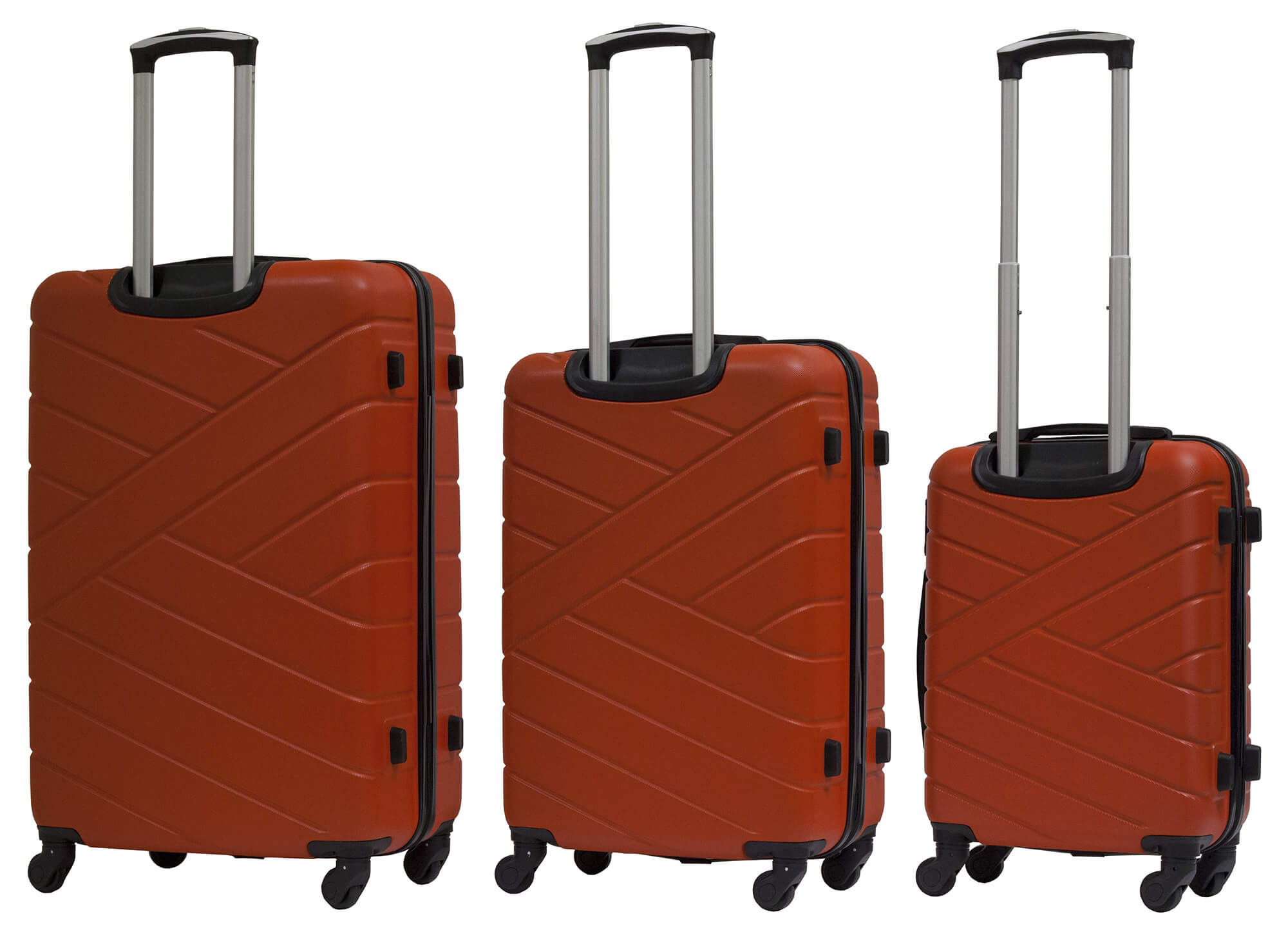 Set 3 Valigie Trolley Rigide in ABS 4 Ruote TSA Ravizzoni Giove Rosso