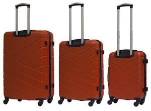 Set 3 Valigie Trolley Rigide in ABS 4 Ruote TSA Ravizzoni Giove Rosso