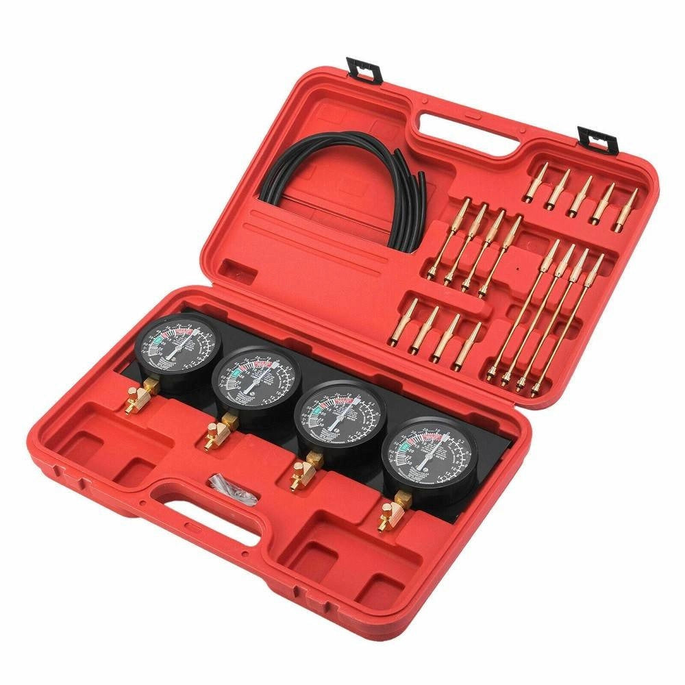 Trade Shop - Set Sincronizzatore Carburatore Misurazione Vuoto Pressione Vacuometro -