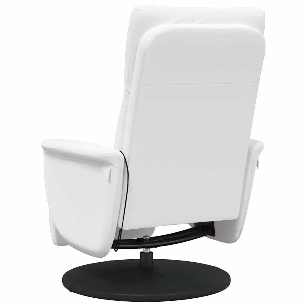 Poltrona Massaggiante Bianco 71 x 90 x 105 cm Pelle Sintetica