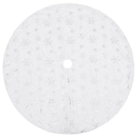 Gonna per albero di Natale di lusso bianca 150 cm in pelliccia sintetica 330274