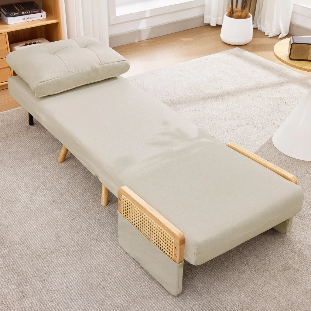 SEDIA LETTO 3 in 1 67,5x73x86,5 cm Lino Beige