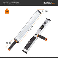 LED Rainbow RGB Stick 18W Set - composto da Rainbow LED RGB Stick, impugnatura, alimentatore, borsa per il trasporto e la conservazione, caricabatterie e 2 batterie