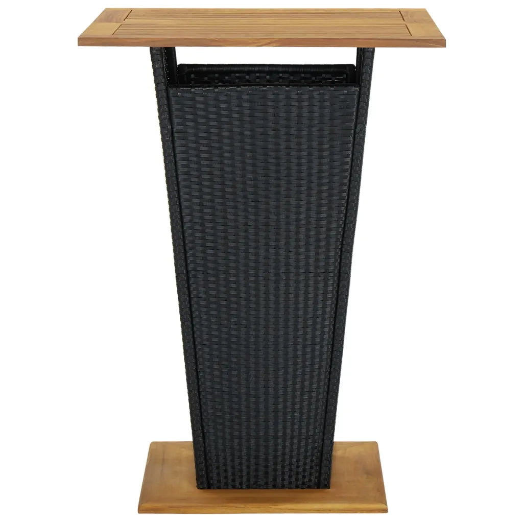 Set da Bar da Giardino 5 pz con Cuscini in Polyrattan Nero 3064860