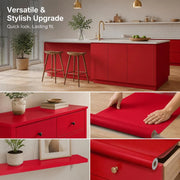 Self-adhesive Furniture Foil, Red, 500 X 90 Cm, PVC