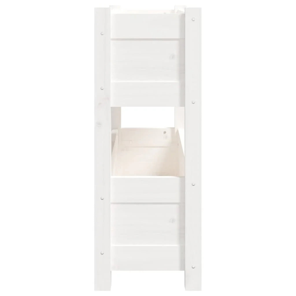 Fioriera rialzata per piante e fiori terrazza giardino 77 x 25 x 66 cm legno massello di pino bianco 02_0037850