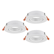 Faretto Incasso Moderno Barranco Gu10 Plastiche Bianche 3 Luci Gu10 Ip20