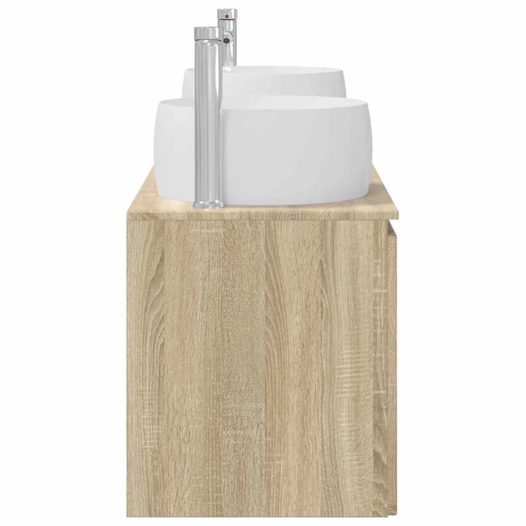 Set di Armadi da Bagno 3 pz Rovere Sonoma 49,5 x 44,5 x 66 cm 3405709