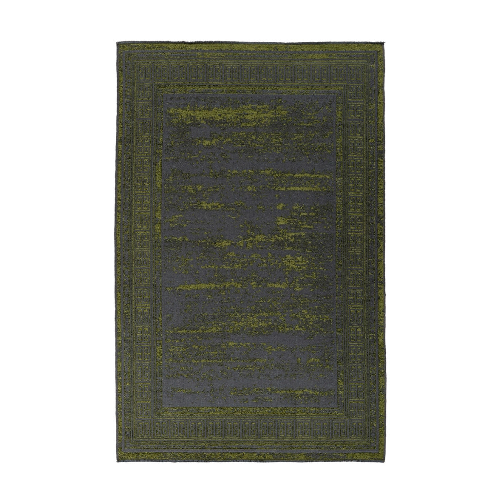 Tappeto Kalea 300 Verde con Effetto 3D e Used Look