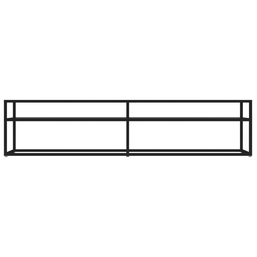 Mobile Porta TV Nero 180x40x40,5 cm in Vetro Temperato 331723